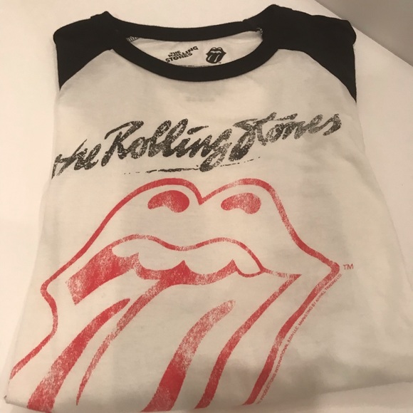 Tops - Rolling Stones Baseball Tee Medium